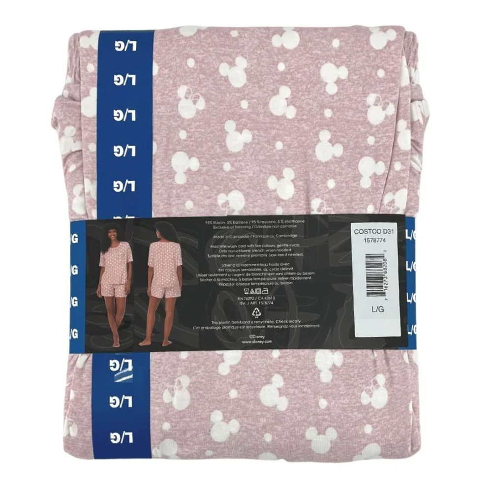 New | Disney Women's Pyjama Set | Mickey & Minnie | 2 Pieces | Various Sizes - Picture 2 of 2